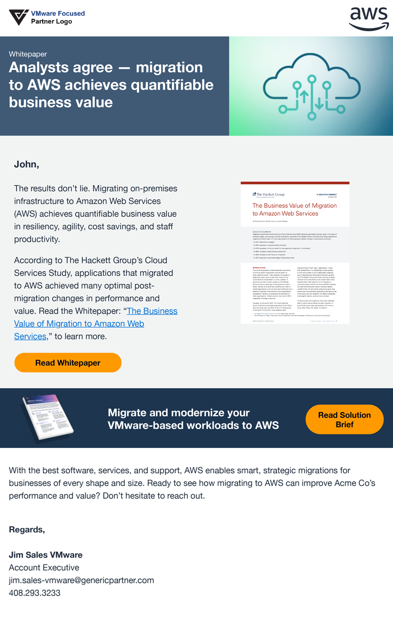 AWS Lead Acceleration Program with a focus on cloud migration - eTrigue
